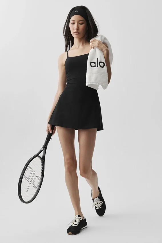 Alosoft Encore-tennisklänning – svart