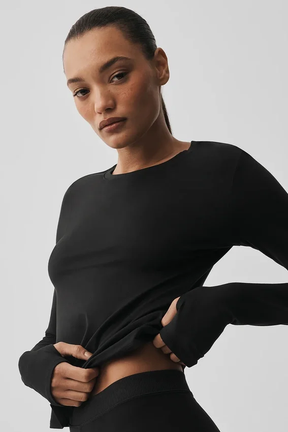 Alosoft Finesse långärmad tröja – svart