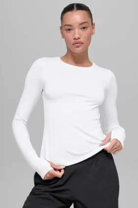Alosoft Finesse långärmad tröja – Vit