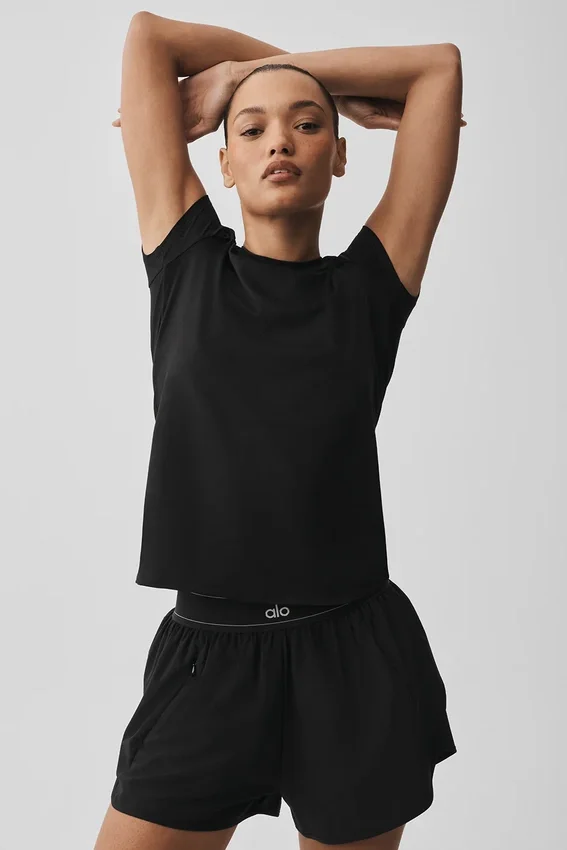 Alosoft Finesse-T-shirt – svart