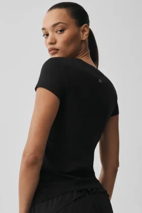 Alosoft Finesse-T-shirt – svart