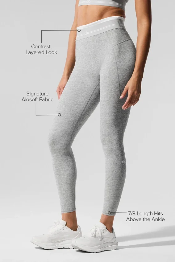 Alosoft High-Waist 7/8 Better Together Leggings – Athletic Heather Grey