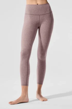 Alosoft High-Waist 7/8 Highlight Legging – Dark Pink Quartz Heather