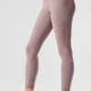 Alosoft High-Waist 7/8 Highlight Legging – Dark Pink Quartz Heather