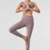 Alosoft High-Waist 7/8 Highlight Legging – Dark Pink Quartz Heather