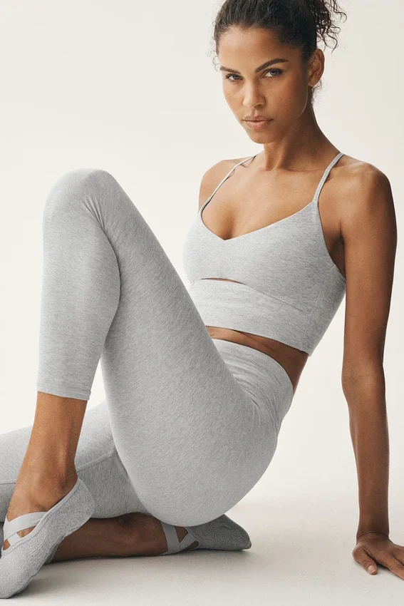 Alosoft High-Waist 7/8 Highlight-Leggings – Athletic Heather Grey