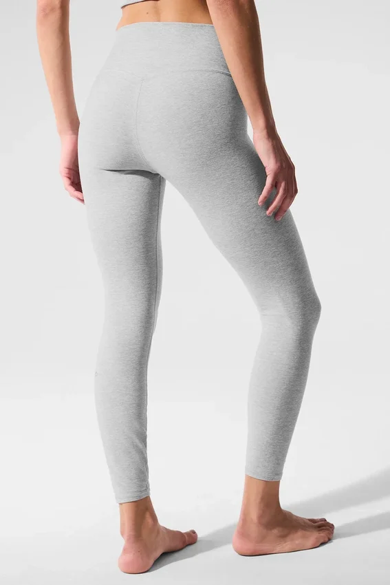Alosoft High-Waist 7/8 Highlight-Leggings – Athletic Heather Grey