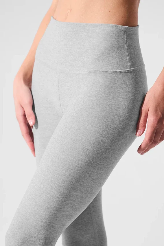 Alosoft High-Waist 7/8 Highlight-Leggings – Athletic Heather Grey