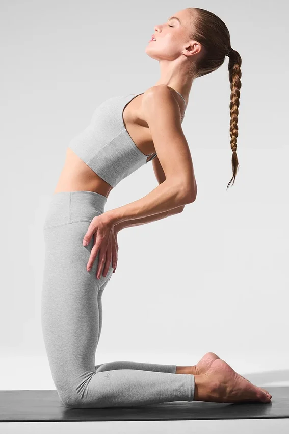 Alosoft High-Waist 7/8 Highlight-Leggings – Athletic Heather Grey