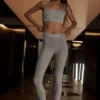 Alosoft High-Waist 7/8 Relay Legging – Athletic Heather Grey/White