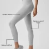 Alosoft High-Waist 7/8 Relay Legging – Athletic Heather Grey/White