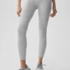 Alosoft High-Waist 7/8 Relay Legging – Athletic Heather Grey/White