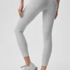 Alosoft High-Waist 7/8 Relay Legging – Athletic Heather Grey/White