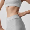 Alosoft High-Waist 7/8 Relay Legging – Athletic Heather Grey/White