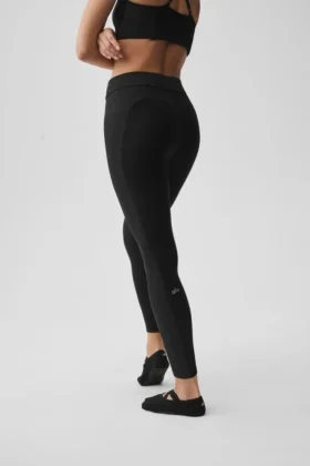 Alosoft High-Waist 7/8 Relay Leggings – svart/vit