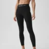 Alosoft High-Waist 7/8 Relay Leggings – svart/vit