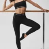 Alosoft High-Waist 7/8 Relay Leggings – svart/vit