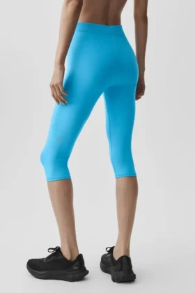 Alosoft High-Waist Iconic 90’S Capri – azurblå