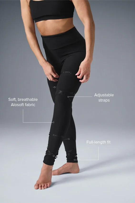 Alosoft High-Waist Spotlight Leggings – Svart