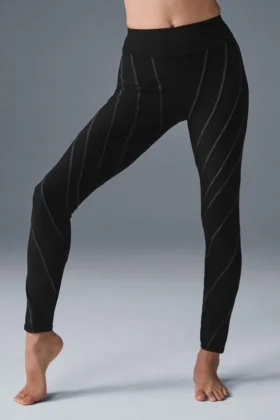 Alosoft High-Waist Sunray Legging – Svart/Vit