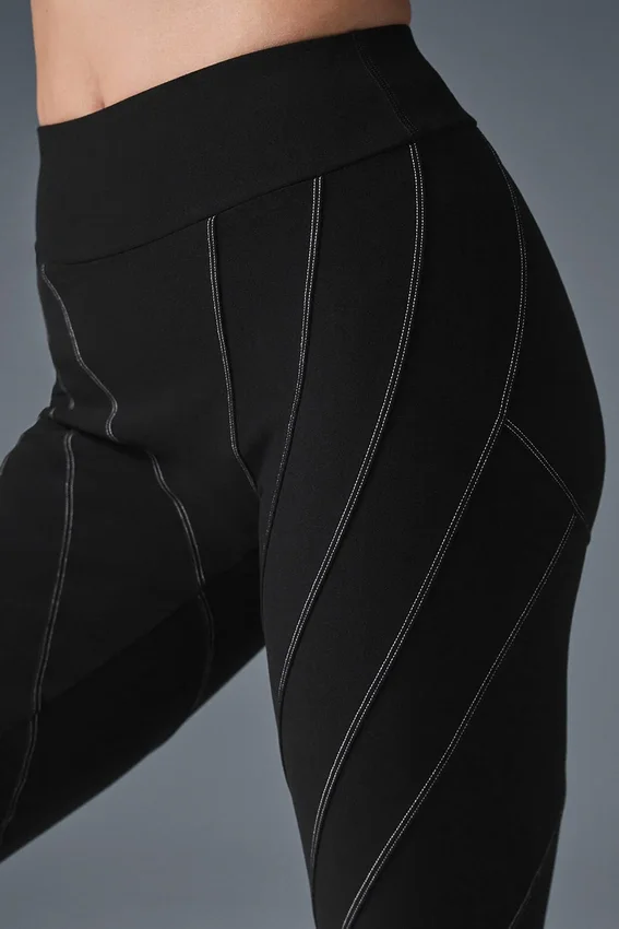 Alosoft High-Waist Sunray Legging – Svart/Vit