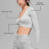 Alosoft Intuition långärmad BH – Athletic Heather Grey