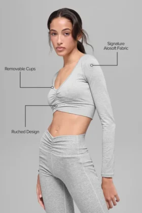 Alosoft Intuition långärmad BH – Athletic Heather Grey