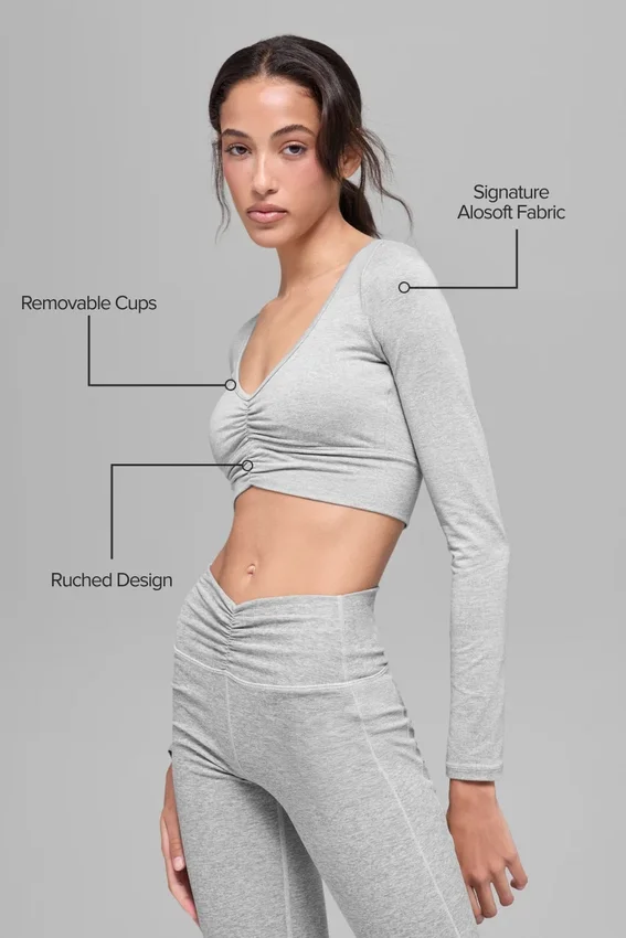 Alosoft Intuition långärmad BH – Athletic Heather Grey