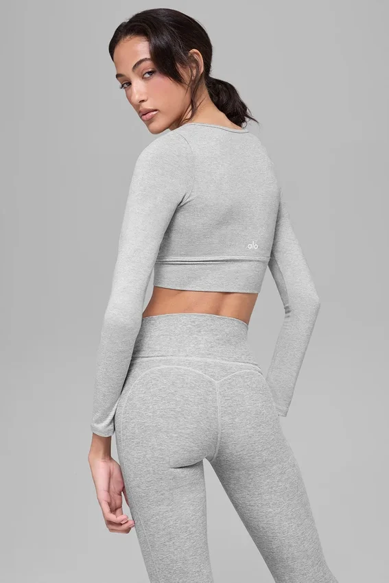 Alosoft Intuition långärmad BH – Athletic Heather Grey
