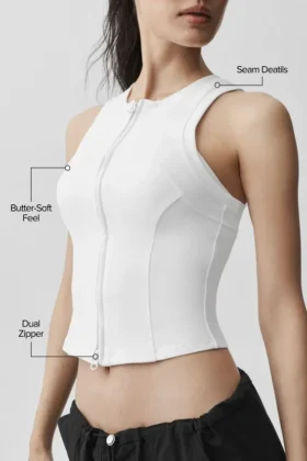 Alosoft Level up Full Zip Tank – Vit