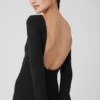 Alosoft Melody hel lång bootcut-Onesie – svart