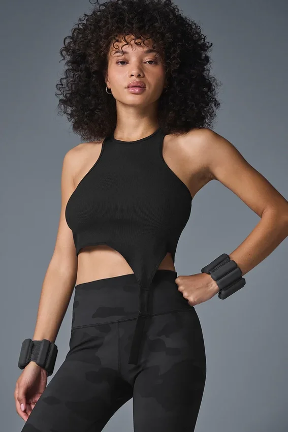 Alosoft Ribbed Revelation Tank – Svart
