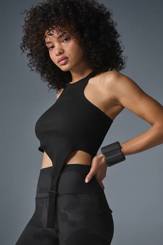 Alosoft Ribbed Revelation Tank – Svart