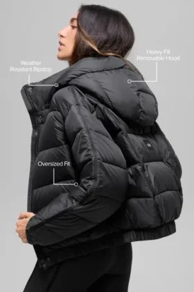 Aspen Love pufferjacka – svart