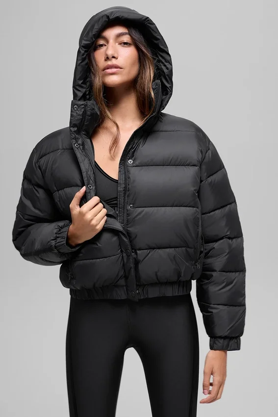 Aspen Love pufferjacka – svart
