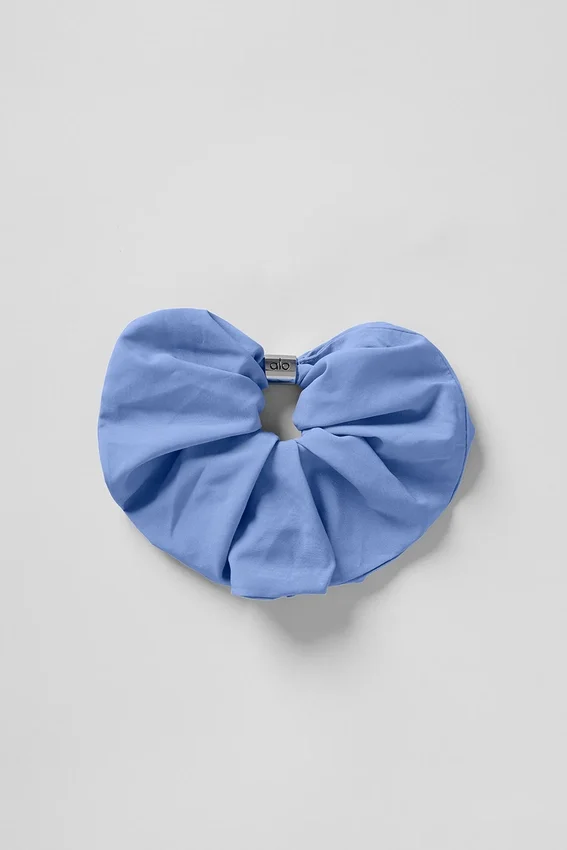 Bead It Oversized Scrunchie – Kristallklart blå