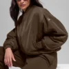 Bomberjacka i fuskpäls – Urbanite – Espresso/Ivory