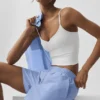 Boxershorts med smala ränder – ljus provenceblå/vit