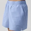 Boxershorts med smala ränder – ljus provenceblå/vit