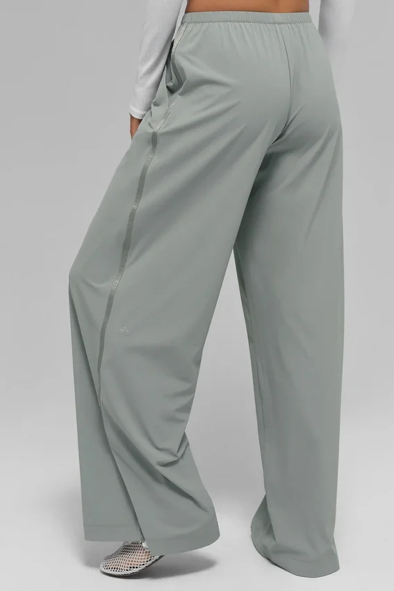 Breezy byxor med vida ben (långa) – Lunar Grey