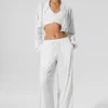 Breezy byxor med vida ben (långa) – White