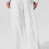 Breezy byxor med vida ben (långa) – White