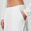 Breezy byxor med vida ben (långa) – White