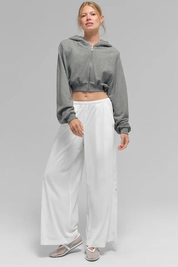 Breezy byxor med vida ben (Regular) – Vit
