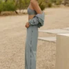 Breezy Wide Leg Byxor (Regular) – Lunar Grey