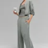 Breezy Wide Leg Byxor (Regular) – Lunar Grey