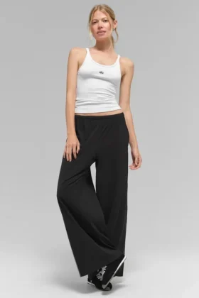 Breezy Wide Leg Byxor (Regular) – Svart