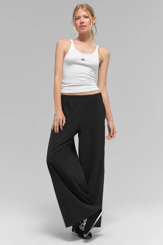 Breezy Wide Leg Byxor (Regular) – Svart