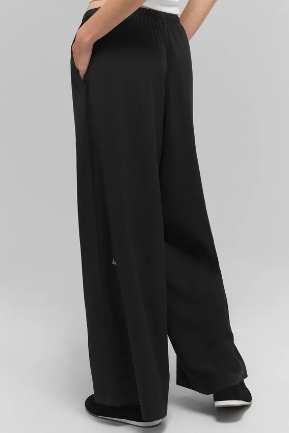 Breezy Wide Leg Byxor (Regular) – Svart