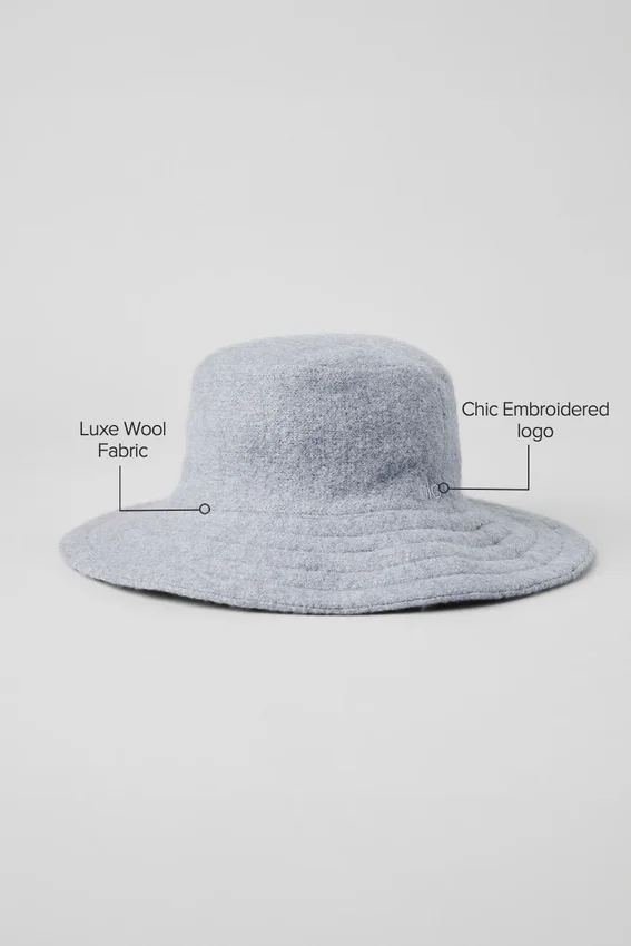 Buckethat i merinoull – Hazy Heather Grey